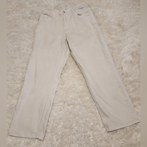 LOS ANGELES VERVET High-rise Straight Crop Stretch Cream Sz. 30x26 EUC - Picture 2 of 10